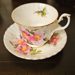 Royal Albert Prairie Rose Bone China Saucer
